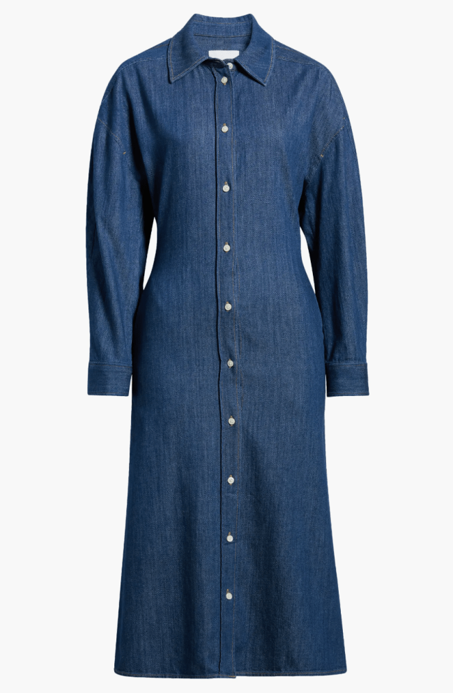 COS Long Sleeve Denim Shirt Dress