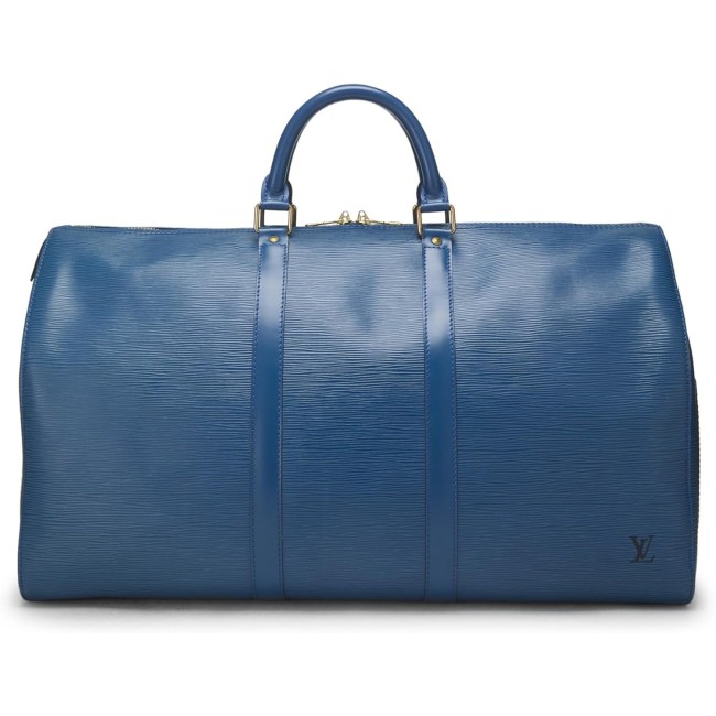 Louis Vuitton, Pre-Loved Toledo Blue Epi Keepall 50 in Blue