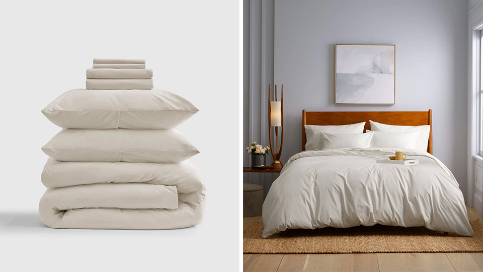 Quince Classic Organic Percale Deluxe Bedding Bundle