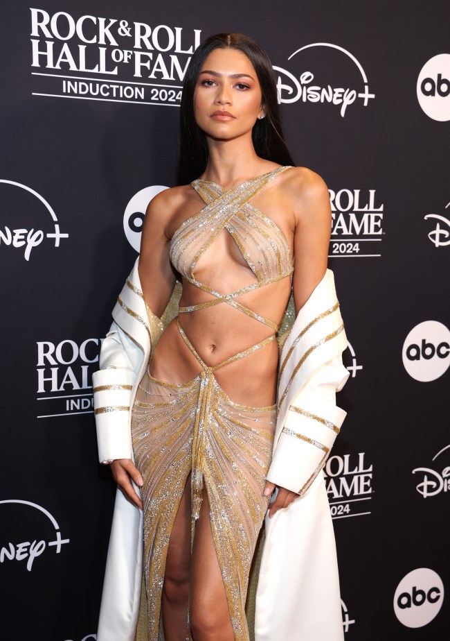 CLEVELAND, OHIO - OCTOBER 19: Zendaya attends the 2024 Rock & Roll Hall Of Fame Induction Ceremony streaming on Disney+ at Rocket Mortgage Fieldhouse on October 19, 2024 in Cleveland, Ohio.