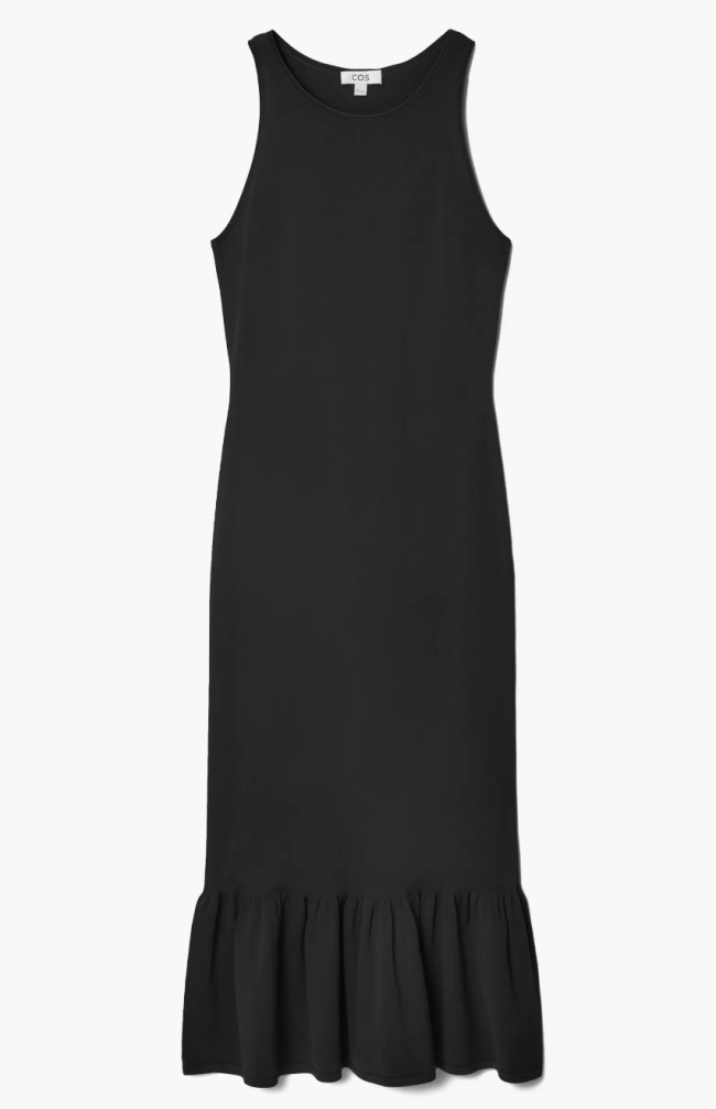 Sleeveless Ruffle Hem Maxi Dress