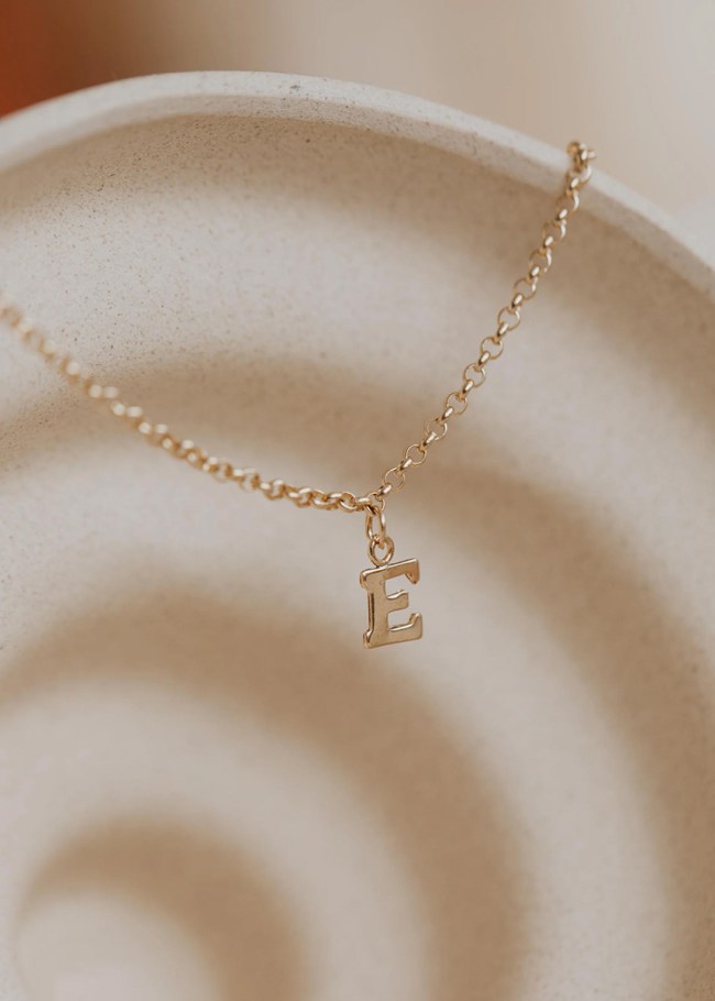 Hello Adorn Birdie Initial Necklace