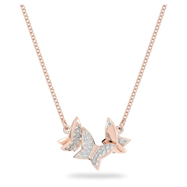 Swarovski Lilia Necklace in white and rose gold