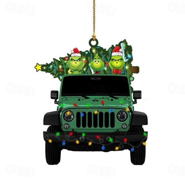 Christmas Car 2D Acrylic Decorations Car Decorations Christmas Tree Decorations Xmas Gift Home Decoration 2025 - US $2.99