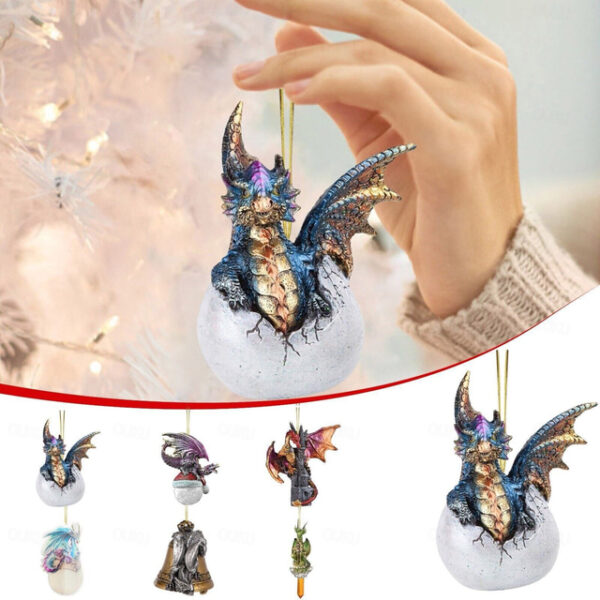 Christmas Tree Ornament,2D Acrylic Cartoon Decorative Ornament, Cute Cartoon Dragon Hanging Ornament, Car Interior Pendant, Animal Home Decor 2025 - U