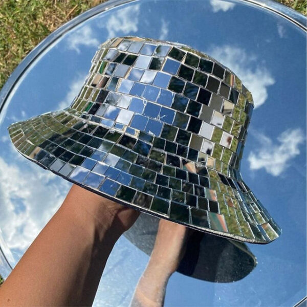 Disco Bucket Hat, Glitter Mirror Disco Fishing Hat, Disco Ball Hats for DJ, Bucket Cap with Glitter Sequins for Club 2025 - US $24.99