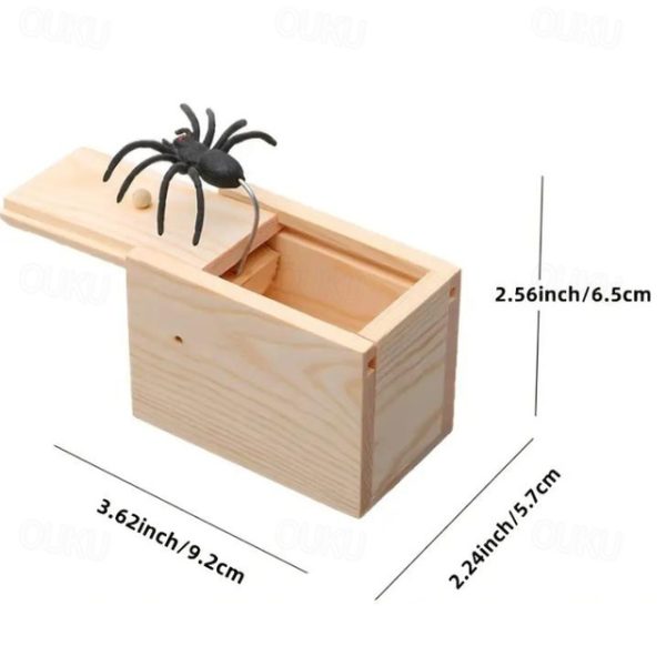 Halloween Gift Spider in a Box Gag Gift Spider Scare Prank Box, Hilarious Wooden Scare Box,Handmade Fun Joke Scarebox Toy 2024 - US $6.99