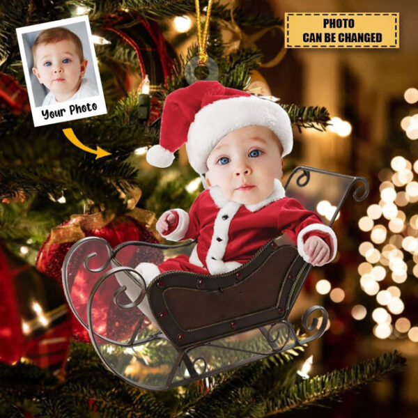 Personalized Photo Christmas Ornaments Acrylic 2D Custom Baby Face Christmas Tree Ornaments Xmas Decoration Hanging Pendant Gifts 2025 - US $6.99